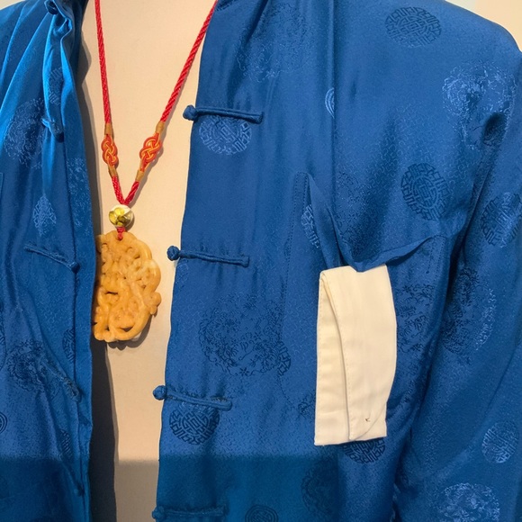 Dollie House  Pure Silk Asian Royal Blue Jacket (final sale) - Picture 2 of 6